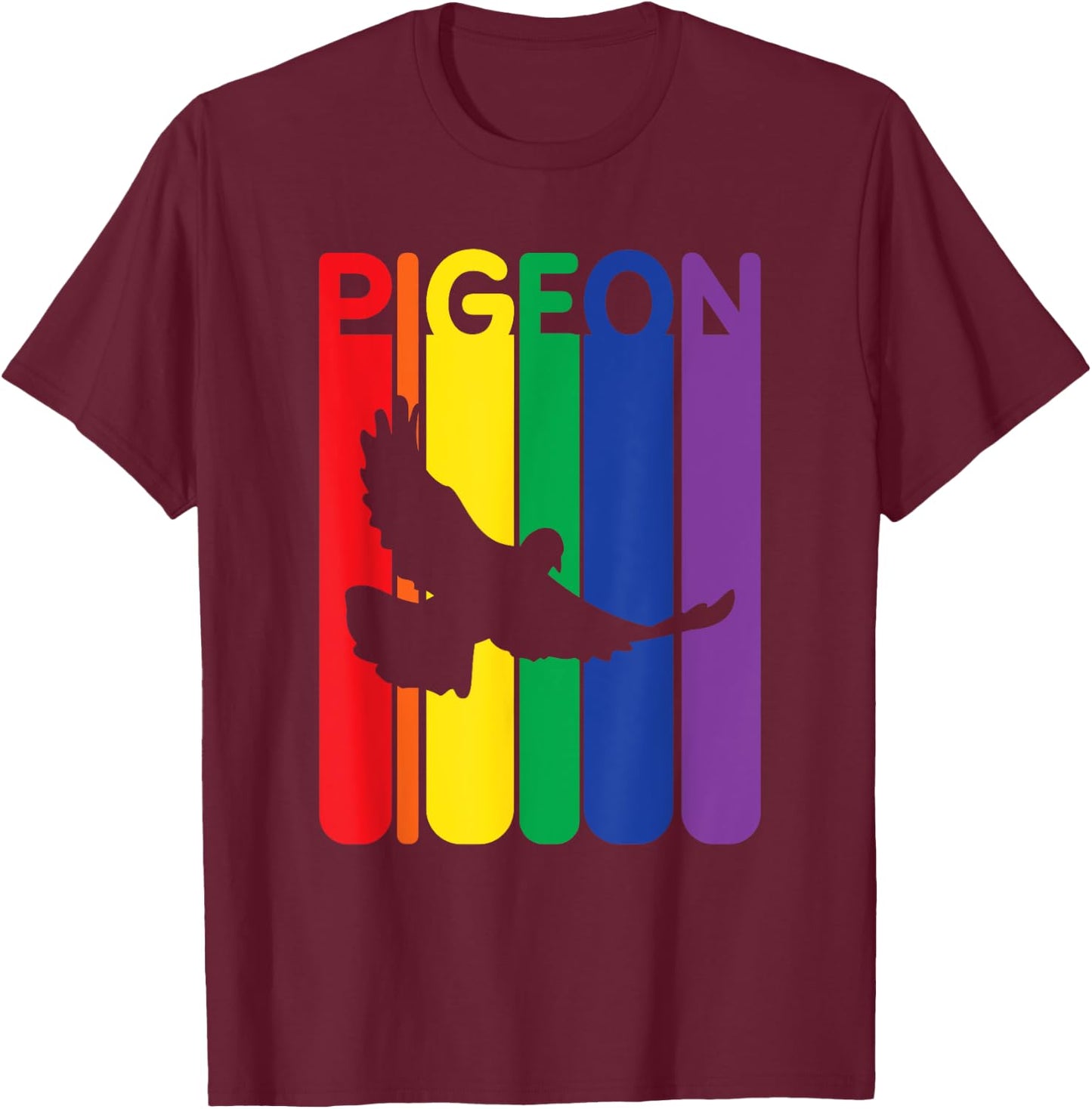 Pigeon Enthusiast Colorful Bird Lover Gift T-Shirt - T-Shirt | Maroon