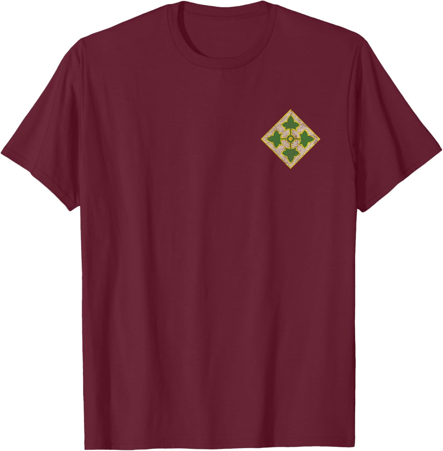 4th Infantry Division Army T-Shirt - T-Shirt | Maroon