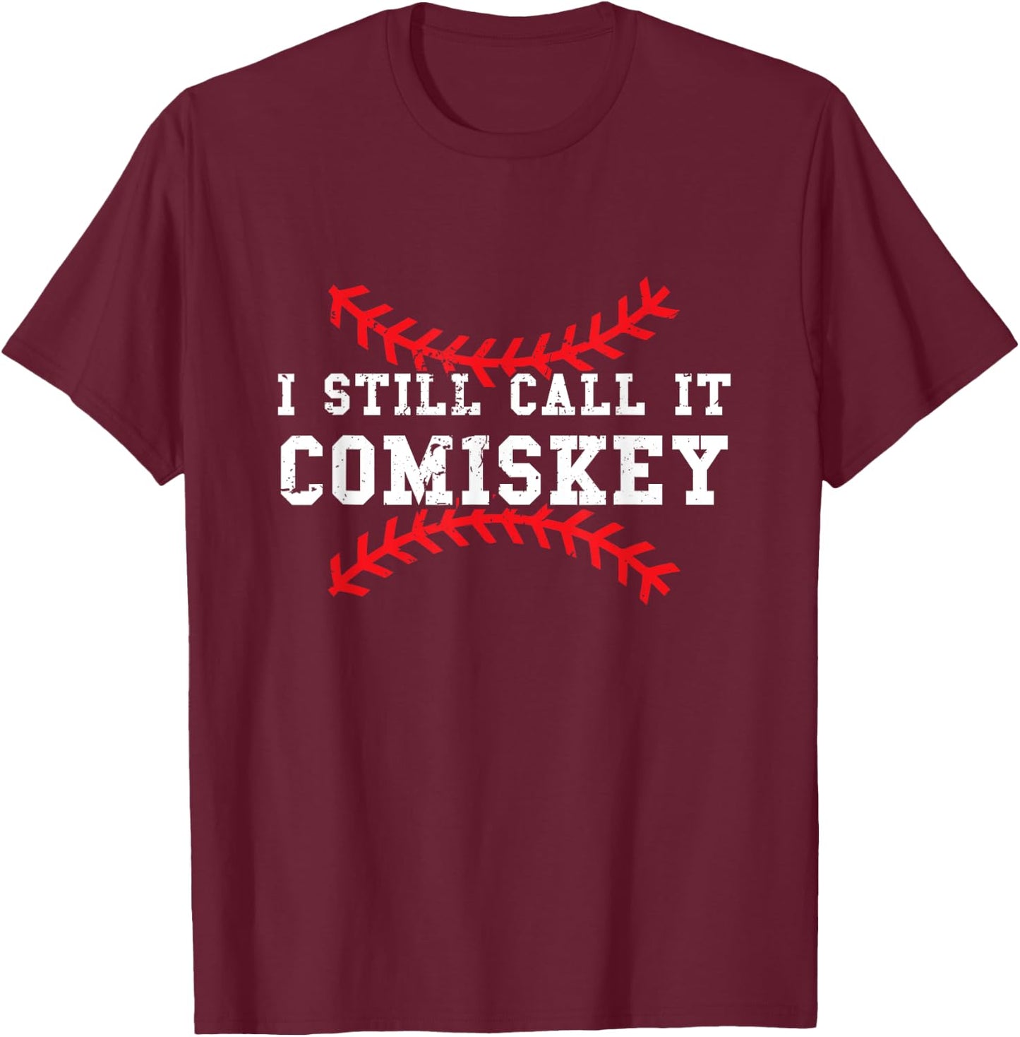 I Still Call It Comiskey Vintage Baseball T-Shirt - T-Shirt | Maroon