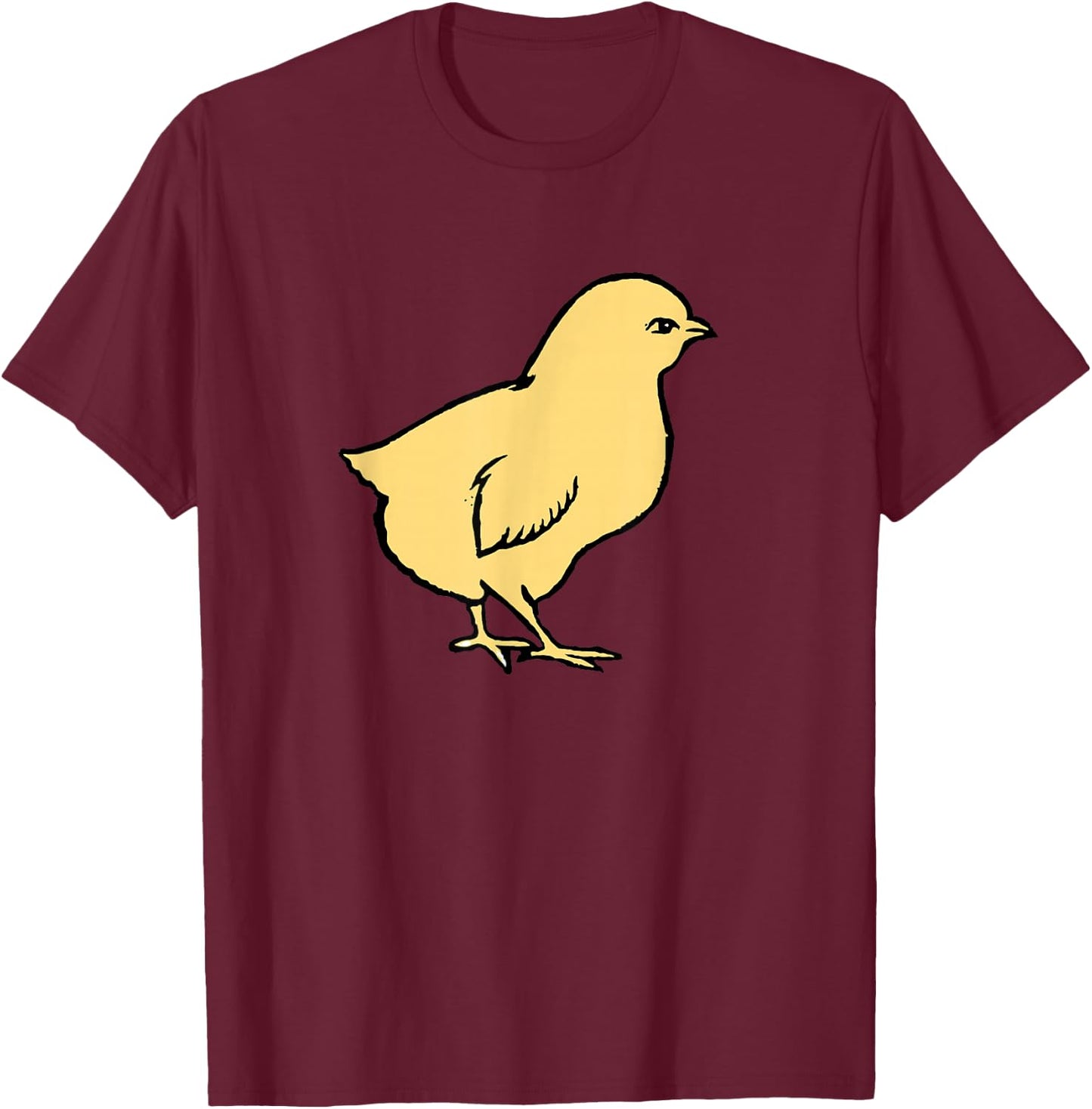 Yellow Baby Chick T-Shirt - T-Shirt | Maroon