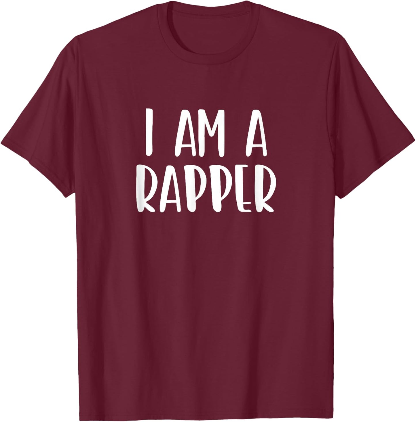 I Am A Rapper Halloween I'm Simple Costume Lazy T-Shirt - T-Shirt | Maroon