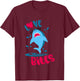 Kids Funny Shark Love Bites Boys Valentines Day T-Shirt - T-Shirt | Maroon