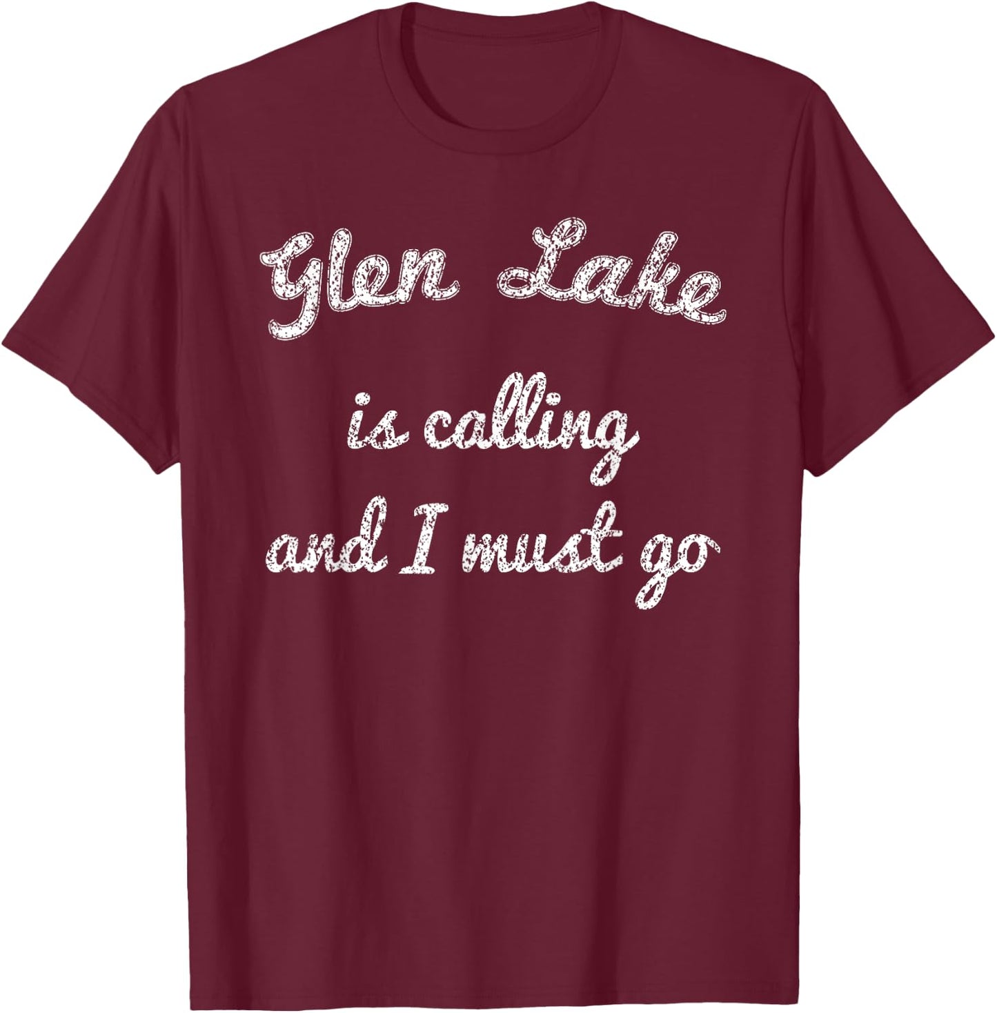 GLEN LAKE MICHIGAN Funny Fishing Camping Summer Gift Women Kids T-Shirt - T-Shirt | Maroon