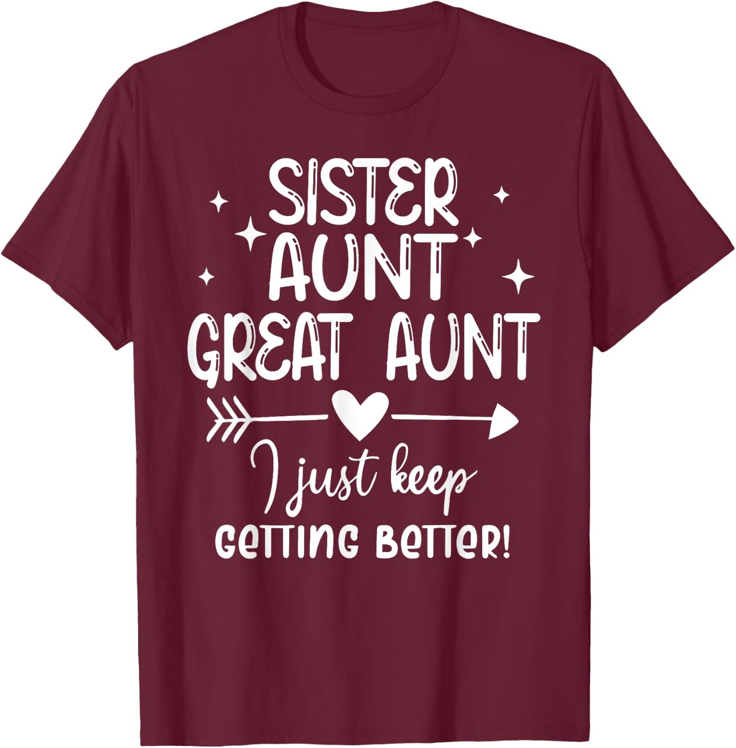 Funny Gifts for Aunt from Grandkids Sister Aunt Great Aunt T-Shirt - T-Shirt | Maroon