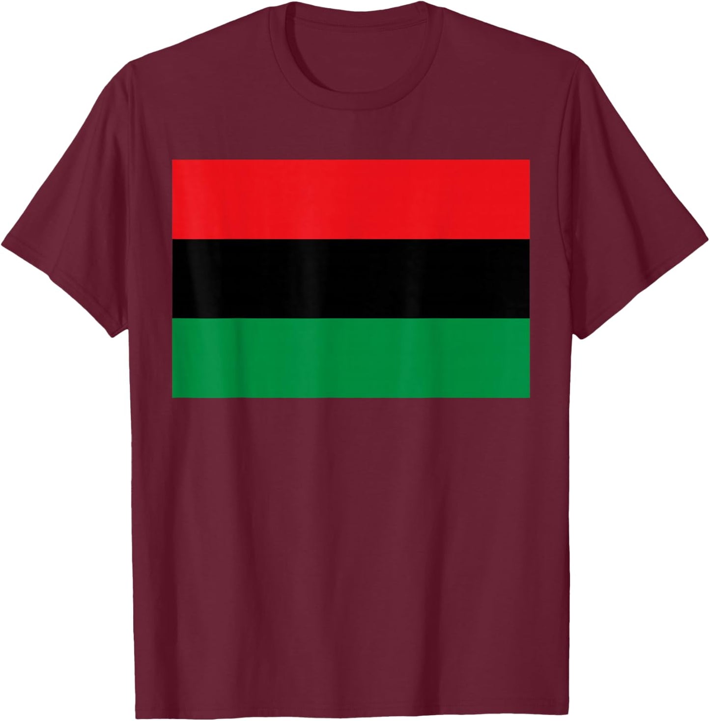 Pan African UNIA Flag Map Continent Black History Month Gift T-Shirt - T-Shirt | Maroon