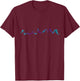 Colorful Electronic Audio Wave T-Shirt - T-Shirt | Maroon