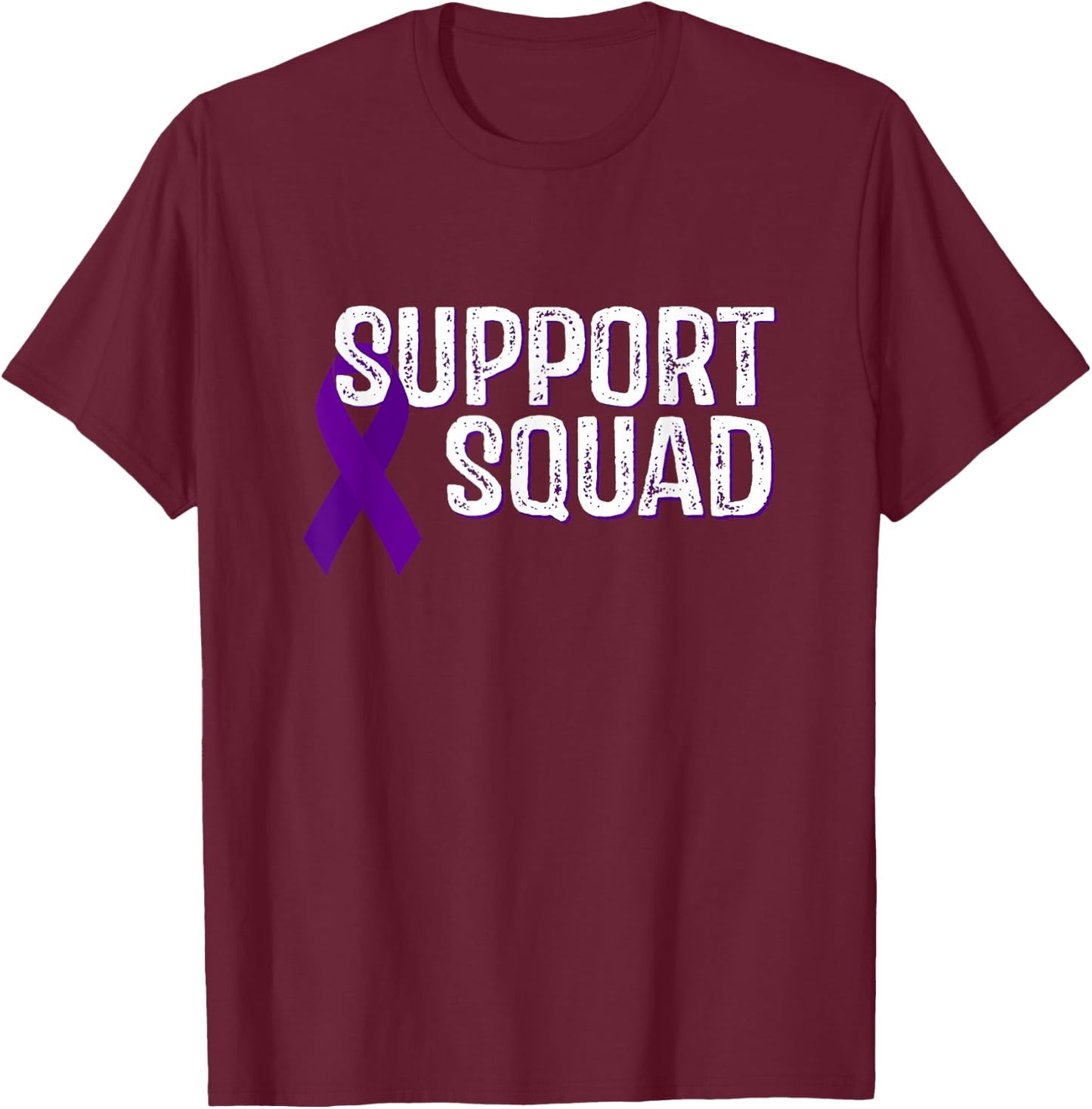 Hodgkin’s Lymphoma Awareness Support Squad T-Shirt - T-Shirt | Maroon
