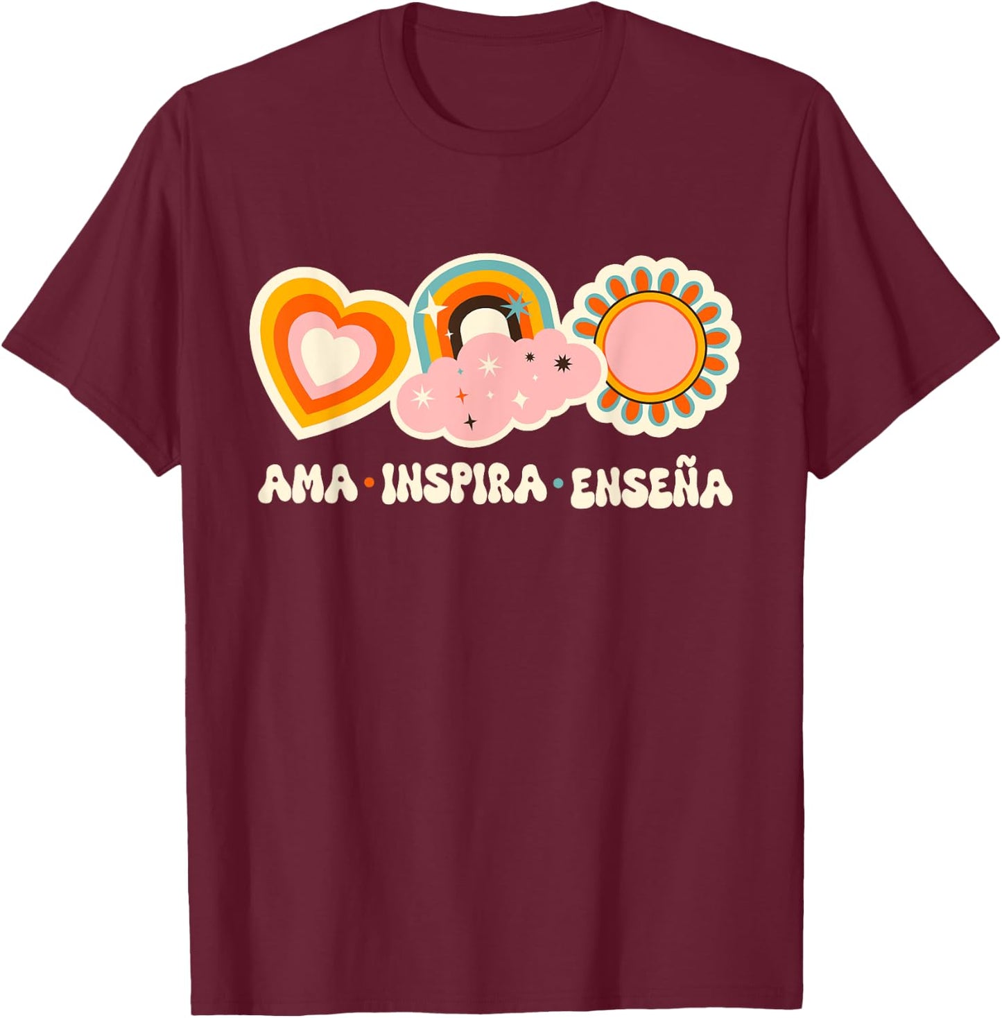 Hispanic Teacher Bilingual Teacher Spanish Teacher T-Shirt - T-Shirt | Maroon