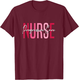 Vintage Progressive Care Nurse Progressive Care Unit Nursing T-Shirt - T-Shirt | Maroon