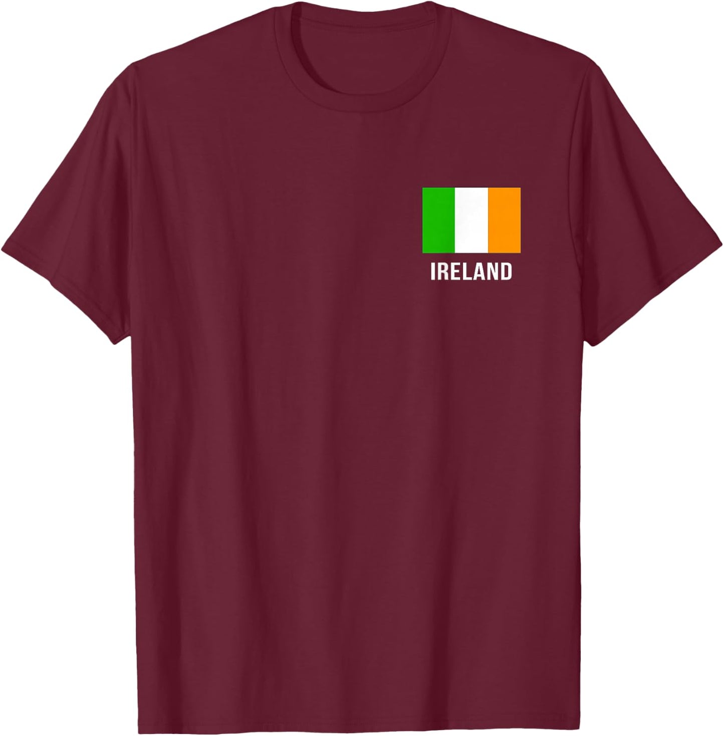 Ireland Flag Shirt | Irish T-Shirt - T-Shirt | Maroon