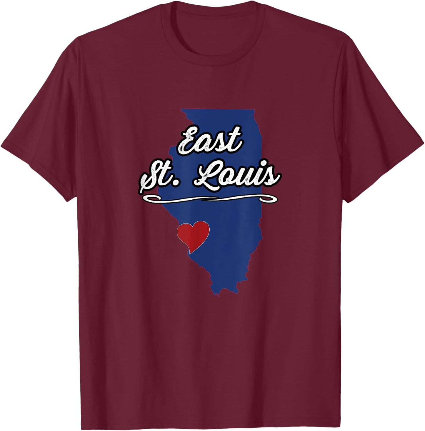 City of East St. Louis Illinois | IL - E. Saint Louis Gift T-Shirt - T-Shirt | Maroon