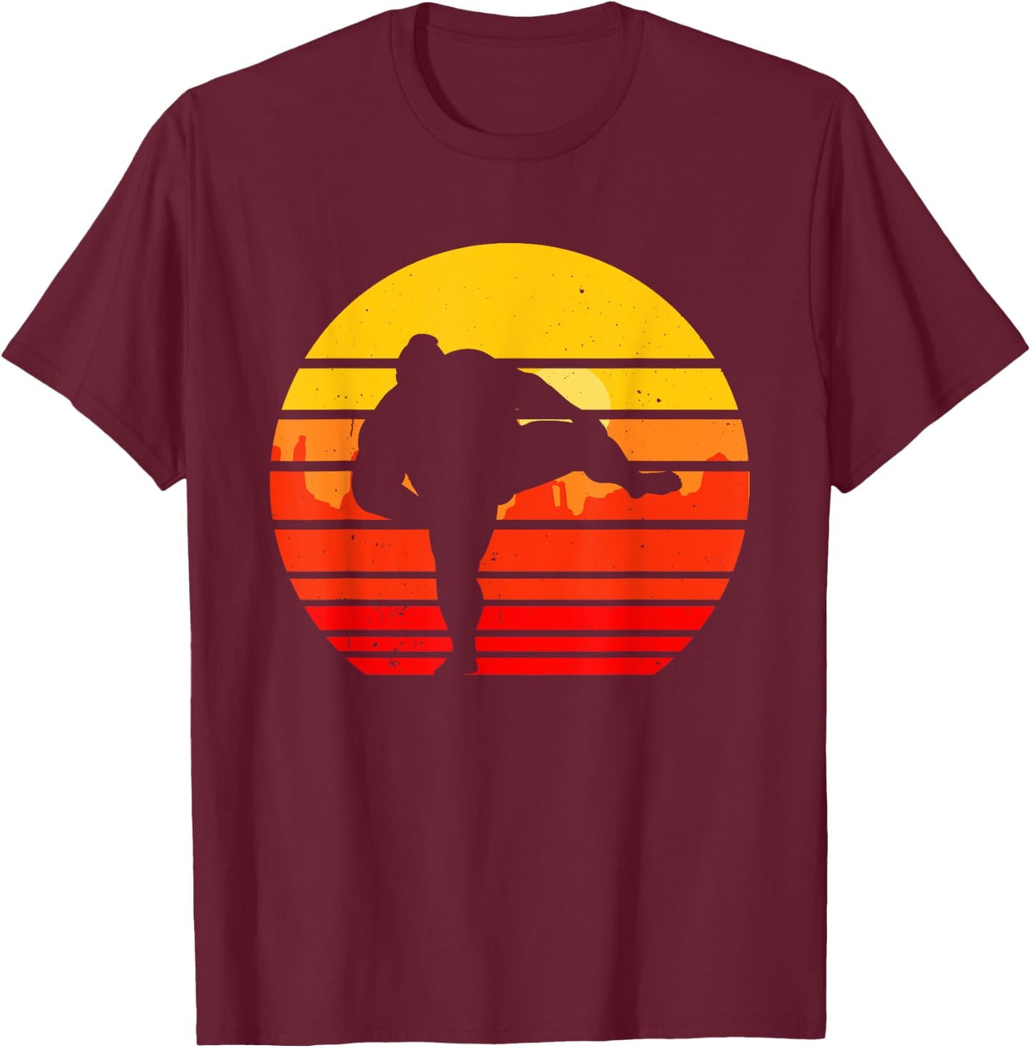 Vintage Sumo Wrestling Japan Japanese Retro Wrestler T-Shirt - T-Shirt | Maroon