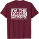 Forensic Investigator Square Graphic T-Shirt - T-Shirt | Maroon