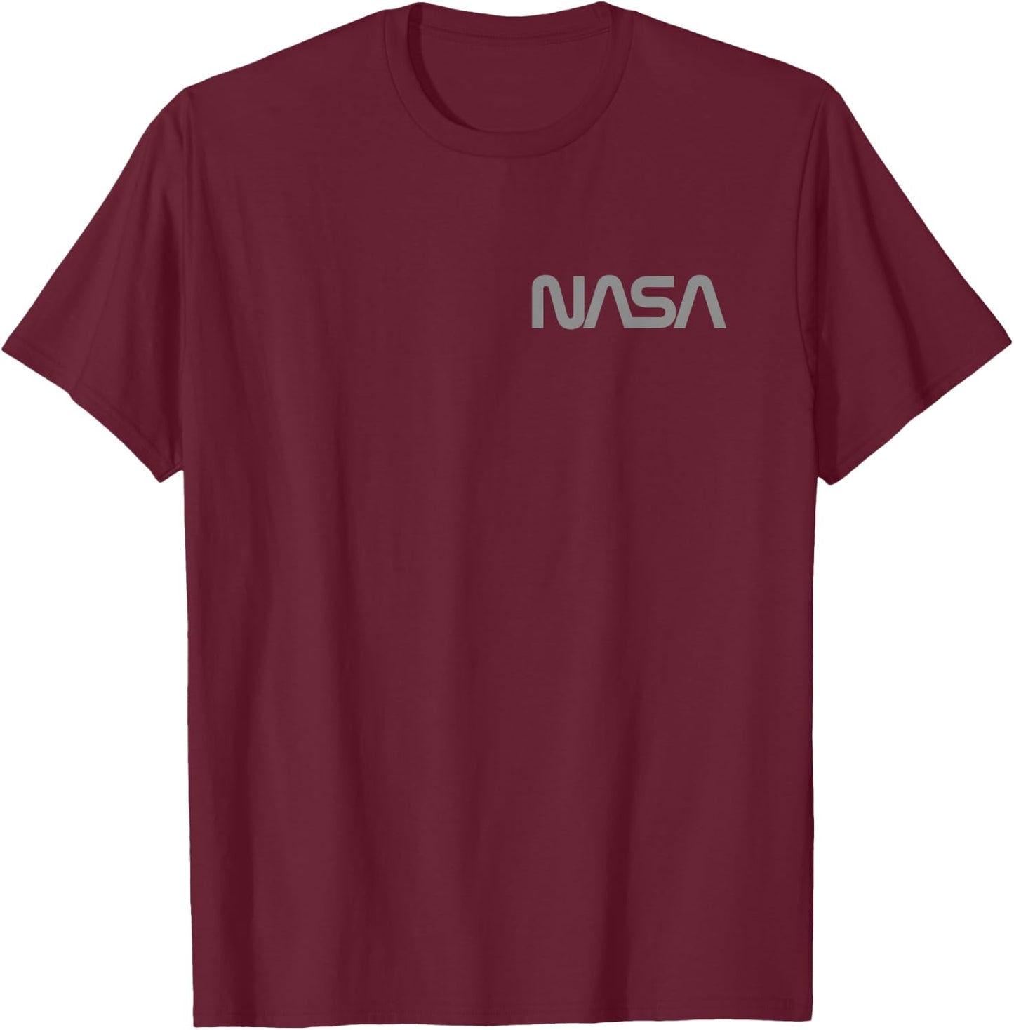 NASA Vintage Worm Logo Design (grey) - NASA Space T-Shirt - T-Shirt | Maroon