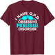 I Have O.P.D. Obsessive Pickleball Disorder Paddle Ball T-Shirt - T-Shirt | Maroon