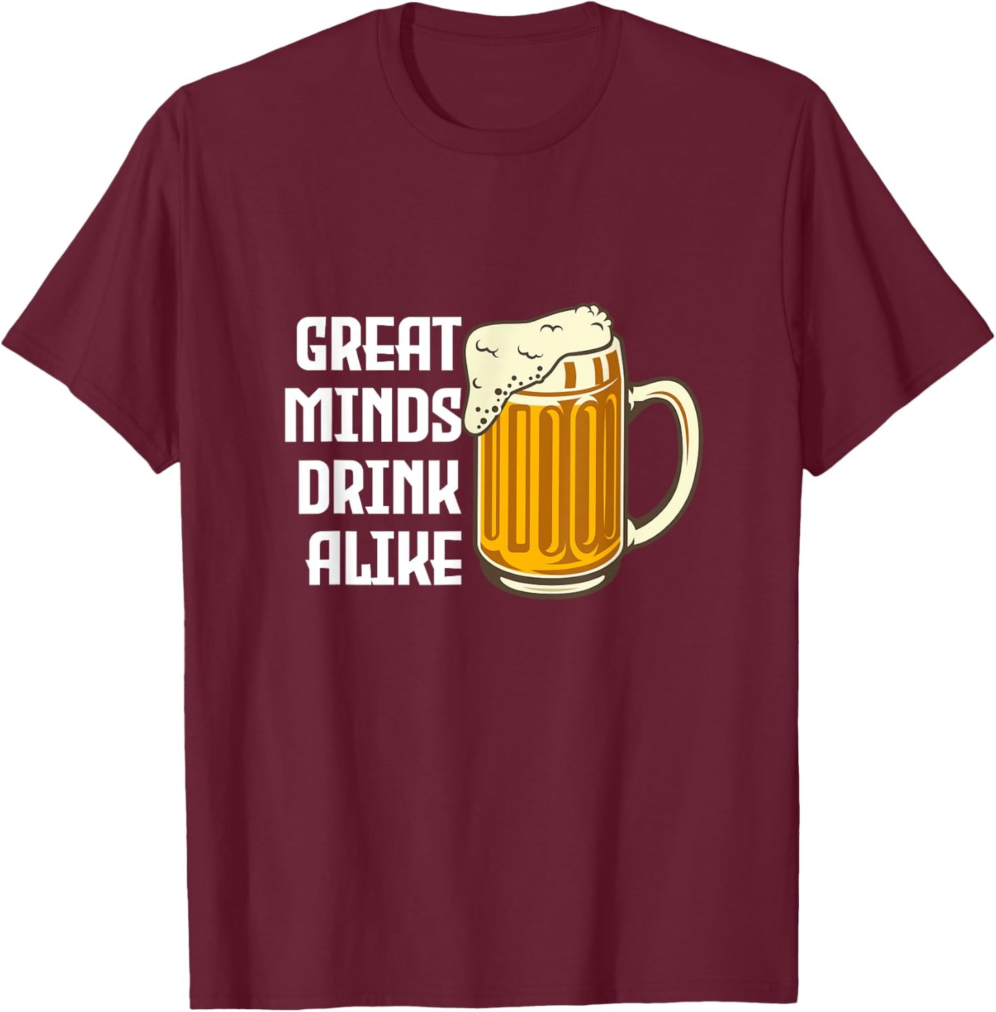 Big Heads Thinkers Drinking Drinkers Drinking Alcohol Gift T-Shirt - T-Shirt | Maroon