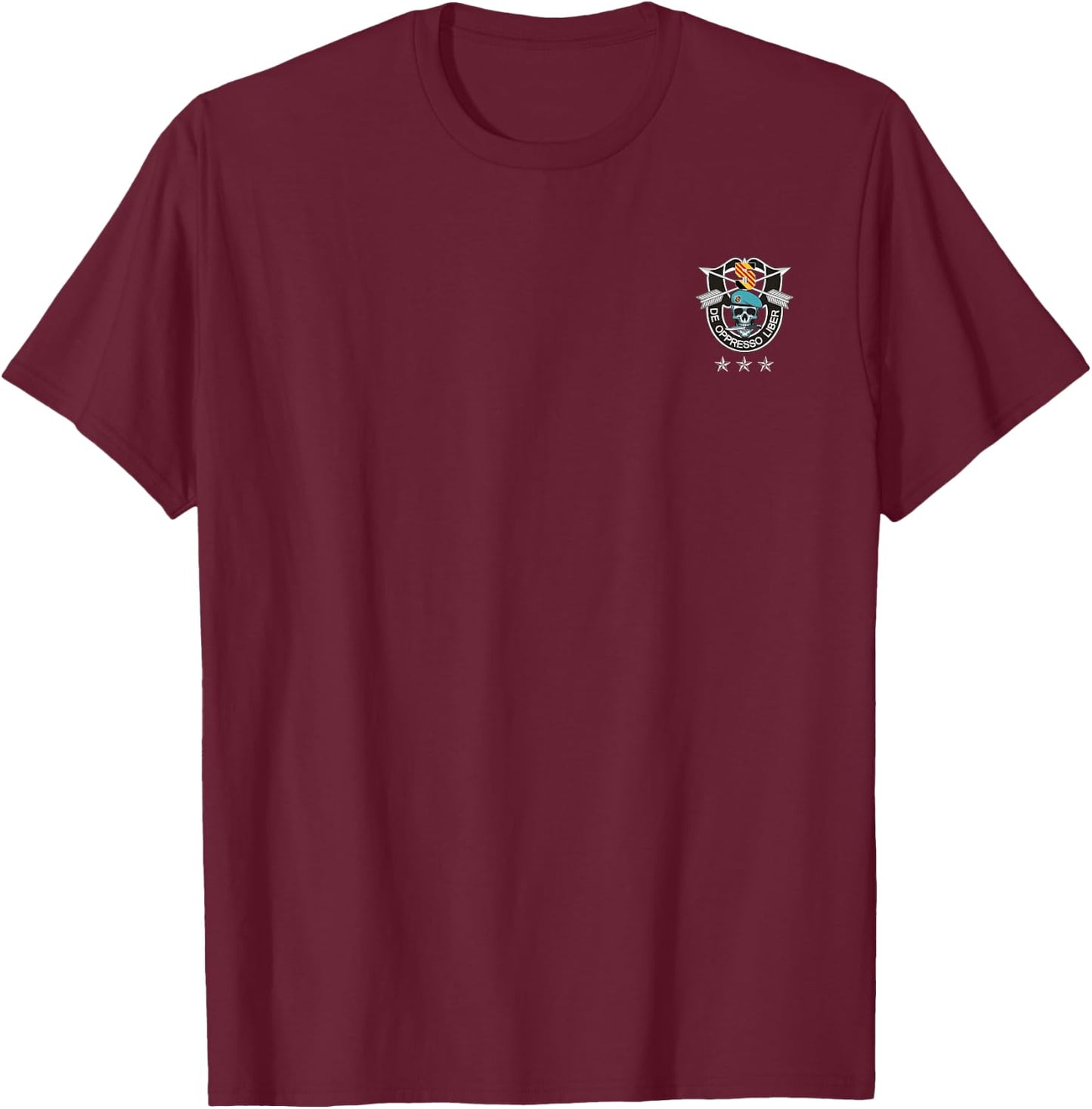 5th Special Forces Group (5th SFG) Shirt - De Oppresso Liber T-Shirt - T-Shirt | Maroon