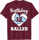 12th Birthday Baller Funny 12 Year Old Volleyball T-Shirt - T-Shirt | Maroon