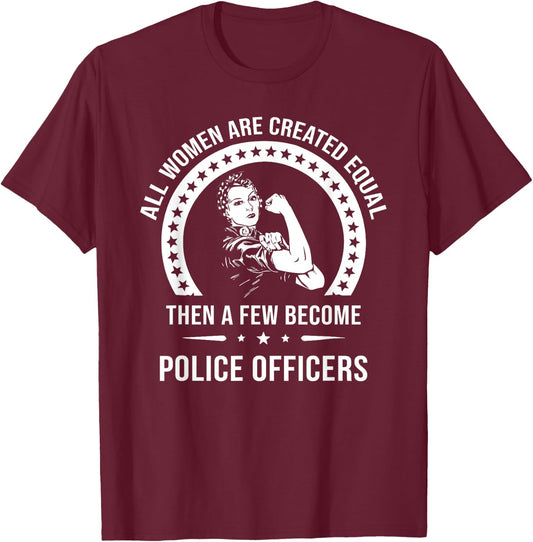 Police Officer Shirt | Police Officer T-Shirt - T-Shirt | Maroon