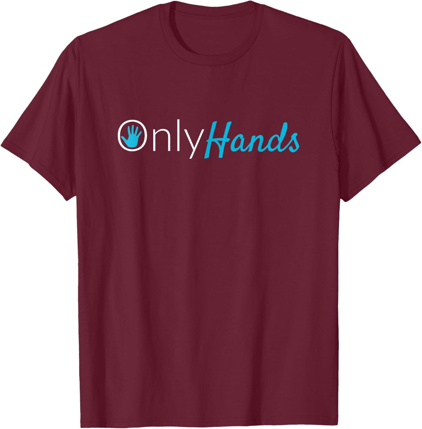 OnlyHands Zag Black , Small, Short Sleeve, Letter Print, Modern, Casual, Sports, Maternity, Travelling T-Shirt - T-Shirt | Maroon