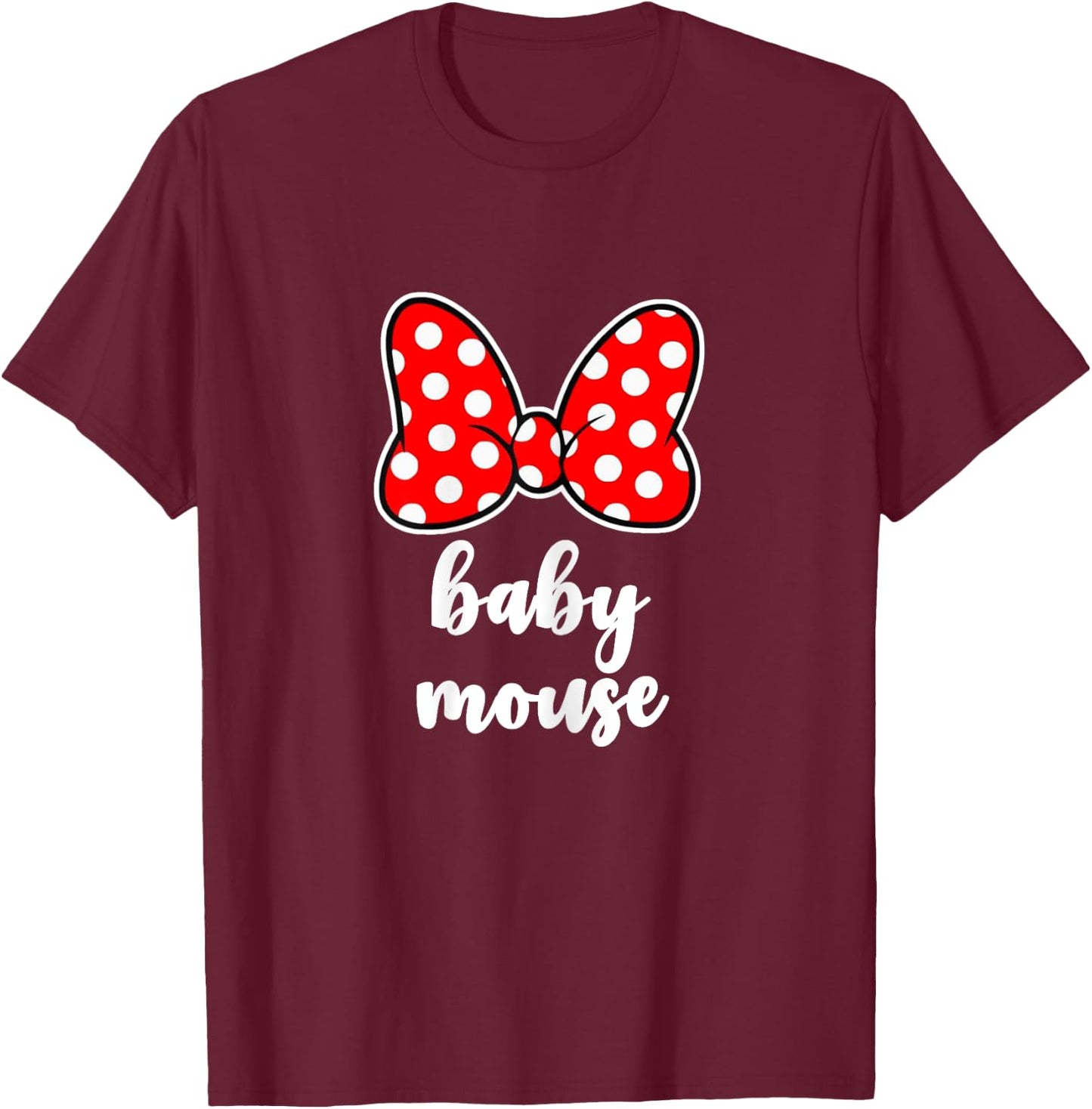 Kids Baby Mouse Bow Family Vacation - Youth, Toddler T-Shirt - T-Shirt | Maroon
