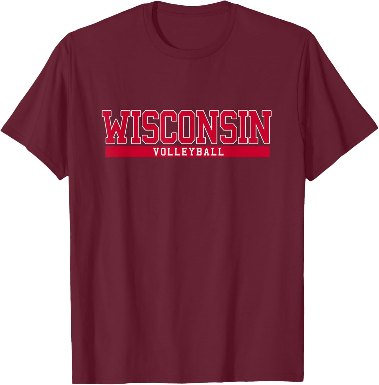 Wisconsin Volleyball T-Shirt - T-Shirt | Maroon