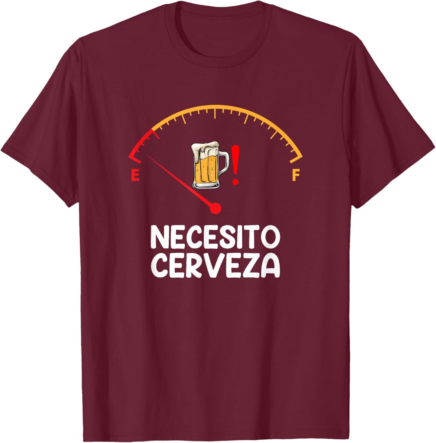 Necesito Cerveza, Funny Spanish quote i need beer T-Shirt - T-Shirt | Maroon
