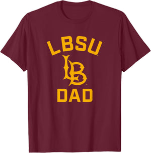 Cal State Long Beach CSULB Arched Dad T-Shirt - T-Shirt | Maroon