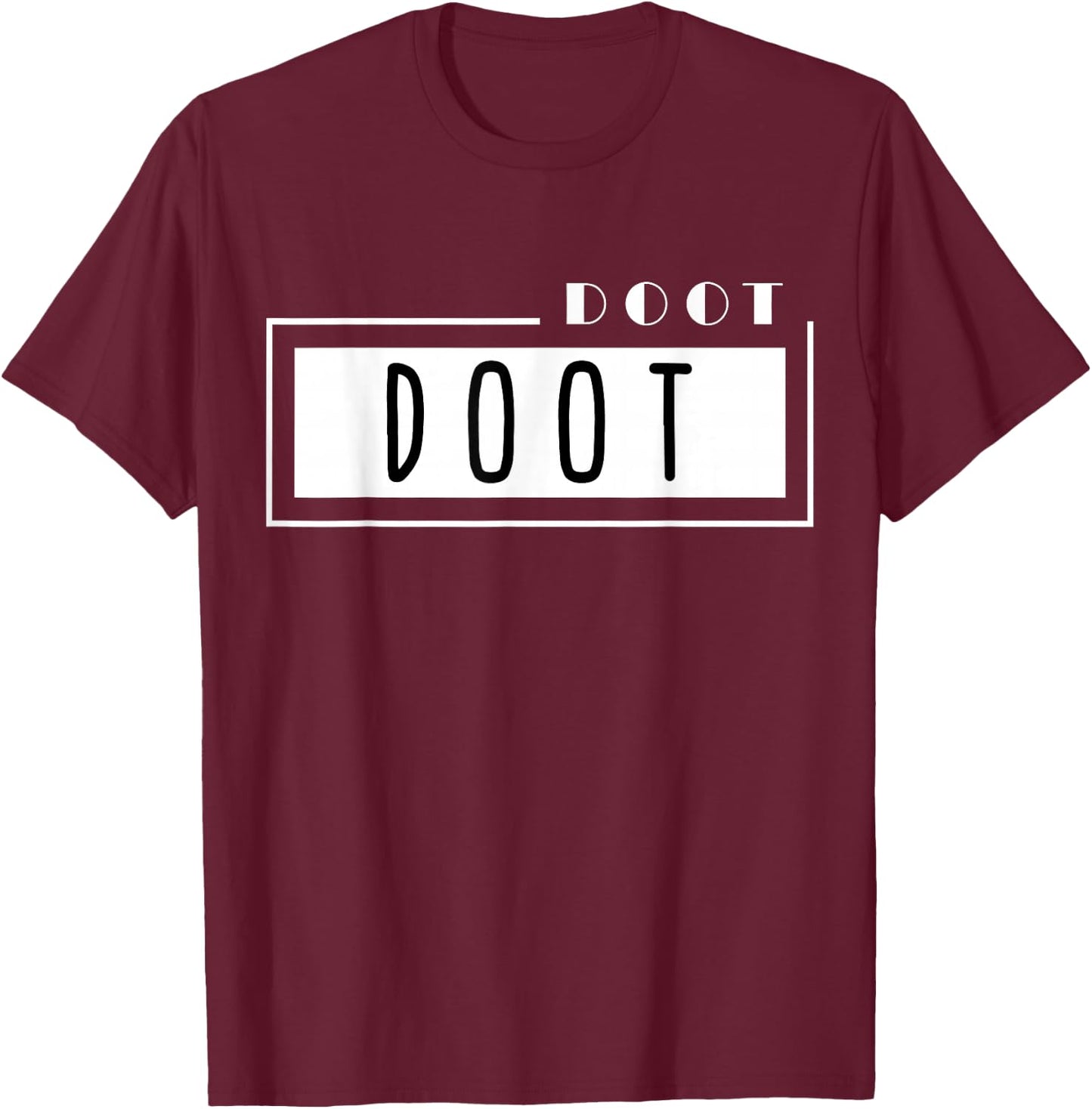 Doot Doot Meme T-Shirt - T-Shirt | Maroon
