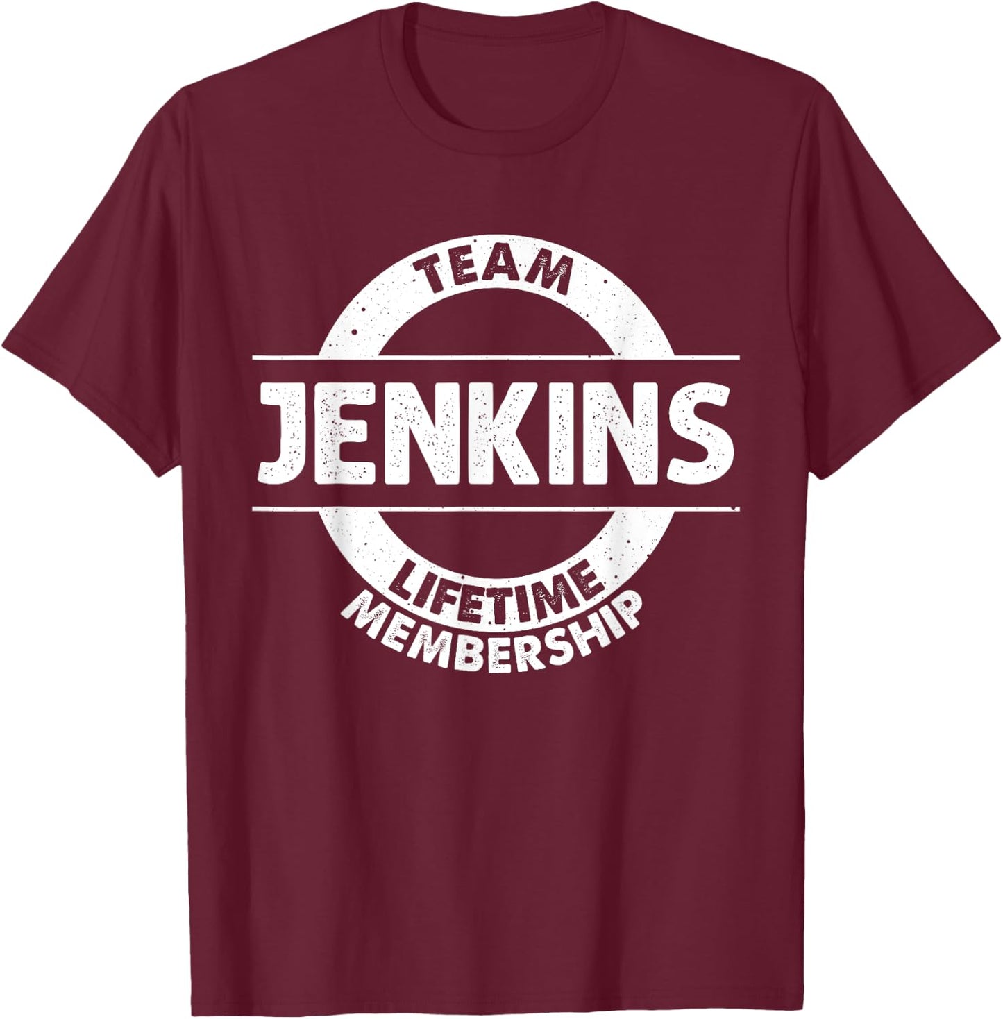 JENKINS Gift Funny Surname Family Tree Birthday Reunion Idea T-Shirt - T-Shirt | Maroon