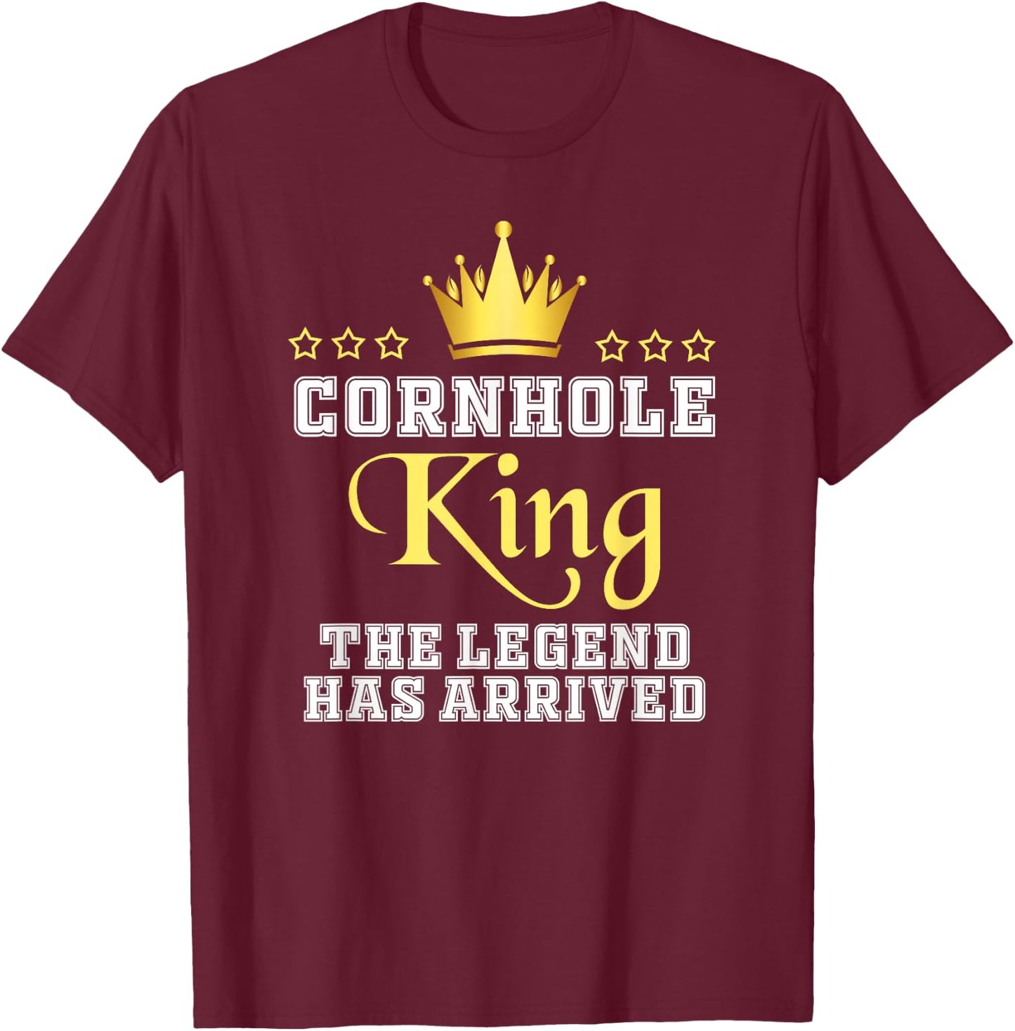 Cornhole King T-Shirt - T-Shirt | Maroon