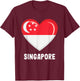 Singapore Singapore Flag T-Shirt - T-Shirt | Maroon