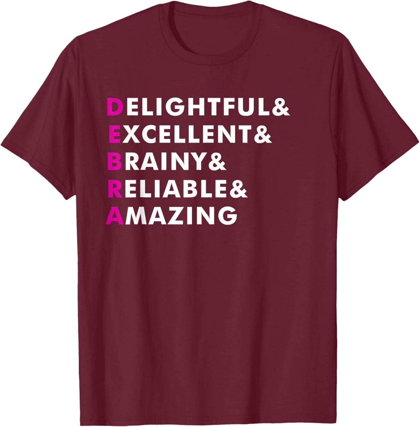 Debra Name Shirt Personalized Gift T-Shirt - T-Shirt | Maroon