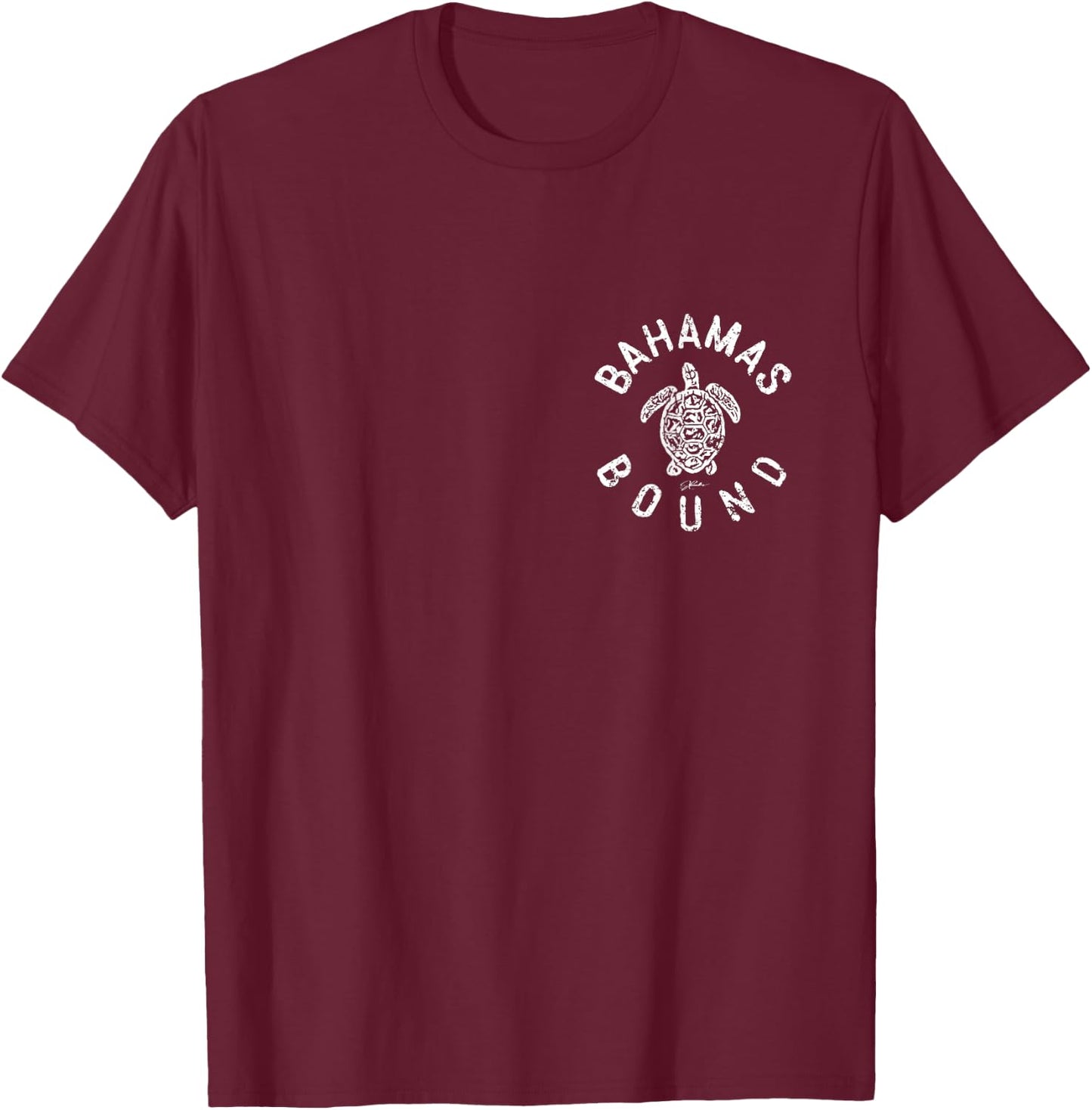 JCombs: Bahamas Bound Sea Turtle, Beach (2-Sided) T-Shirt - T-Shirt | Maroon