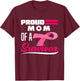 Proud Mom Of A Survivor Daughter Breast Cancer Awareness T-Shirt - T-Shirt | Maroon