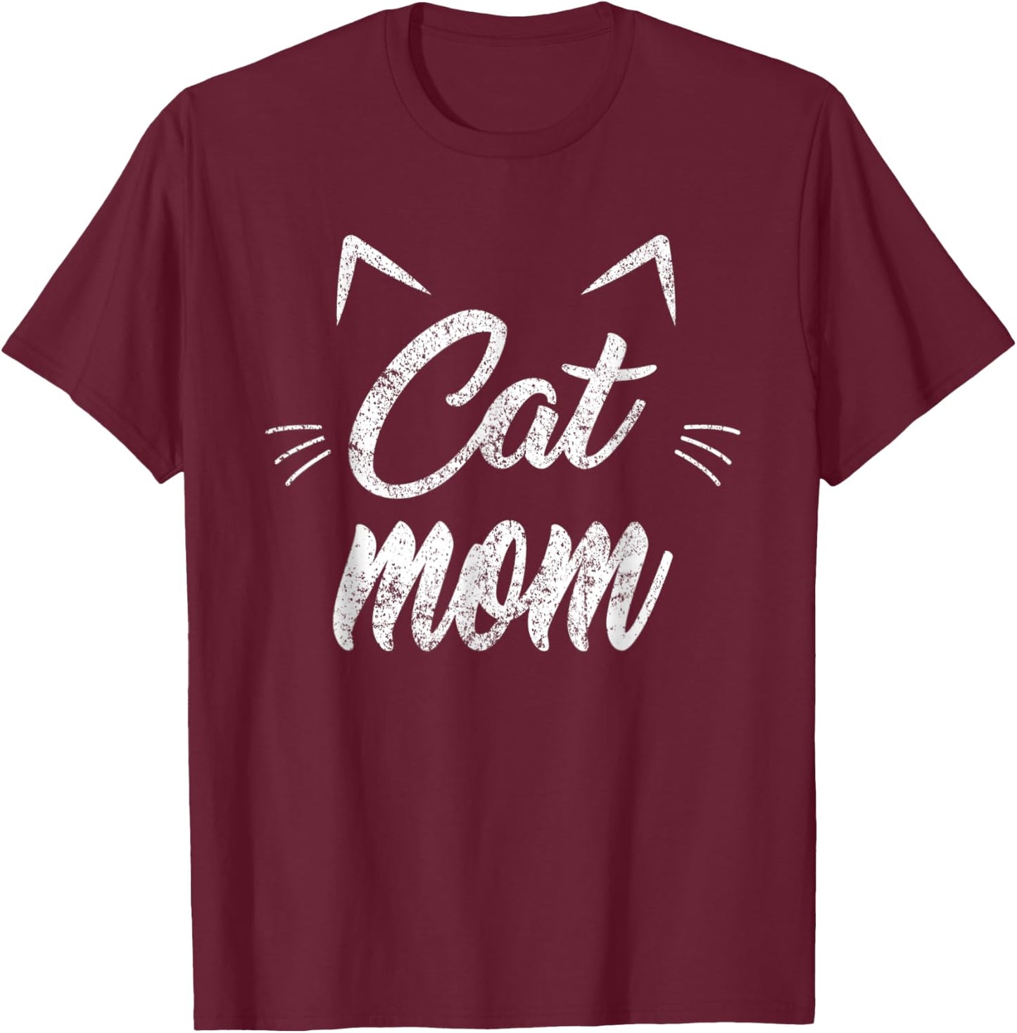 Funny Vintage Best Cat Mom Ever Cat Mother's day T-Shirt - T-Shirt | Maroon