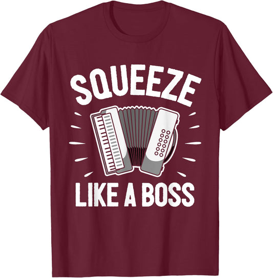 Accordionist Accordion Player Accordion T-Shirt - T-Shirt | Maroon