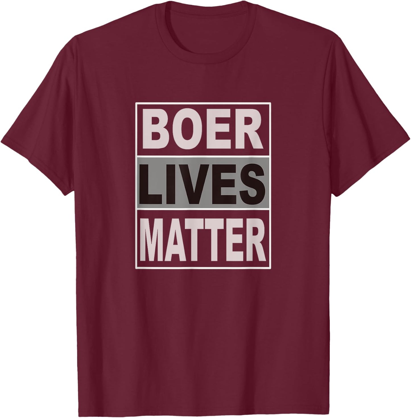 Boer Lives Matter T-Shirt - T-Shirt | Maroon