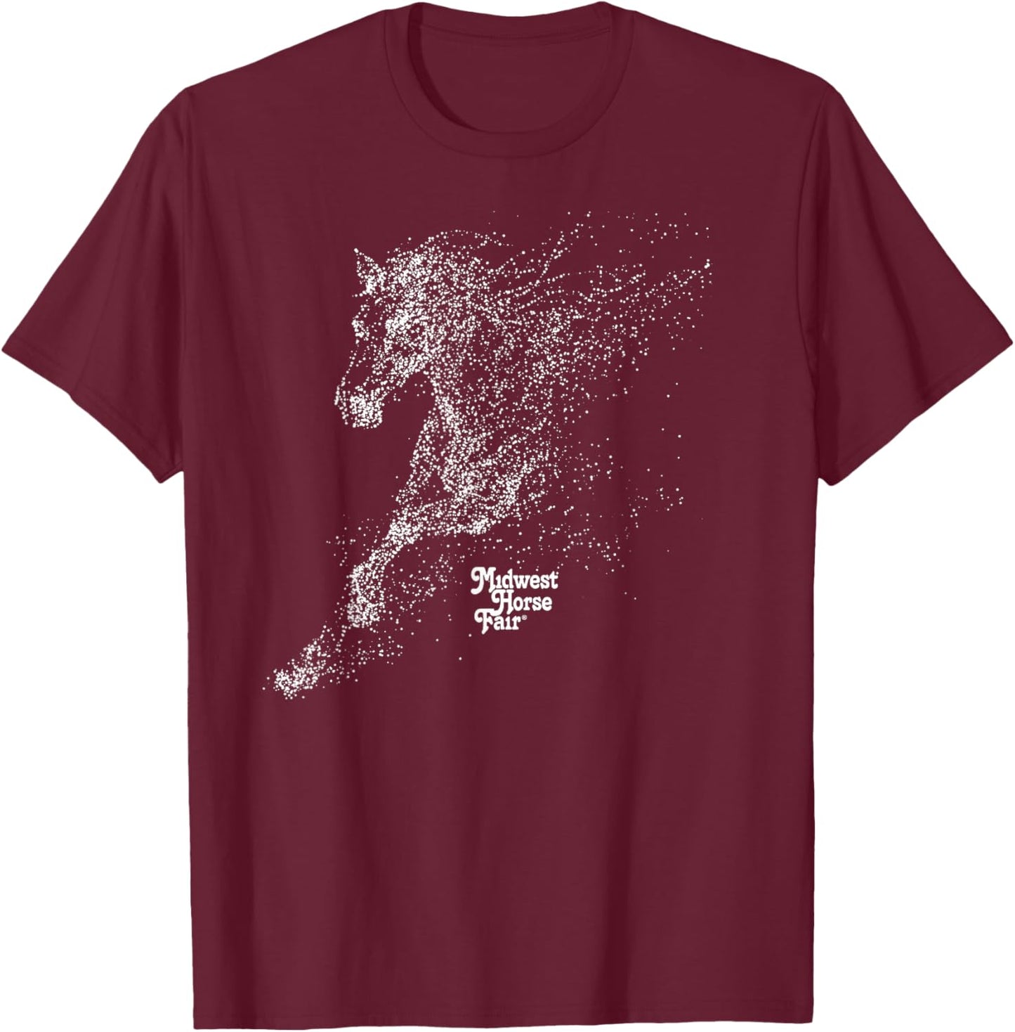 Midwest Horse Fair Dotted Horse(w) T-Shirt - T-Shirt | Maroon