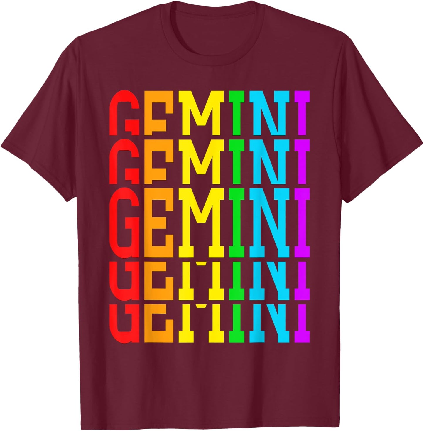 Team Gemini June Girl Horoscope Gemini May King Rainbow T-Shirt - T-Shirt | Maroon