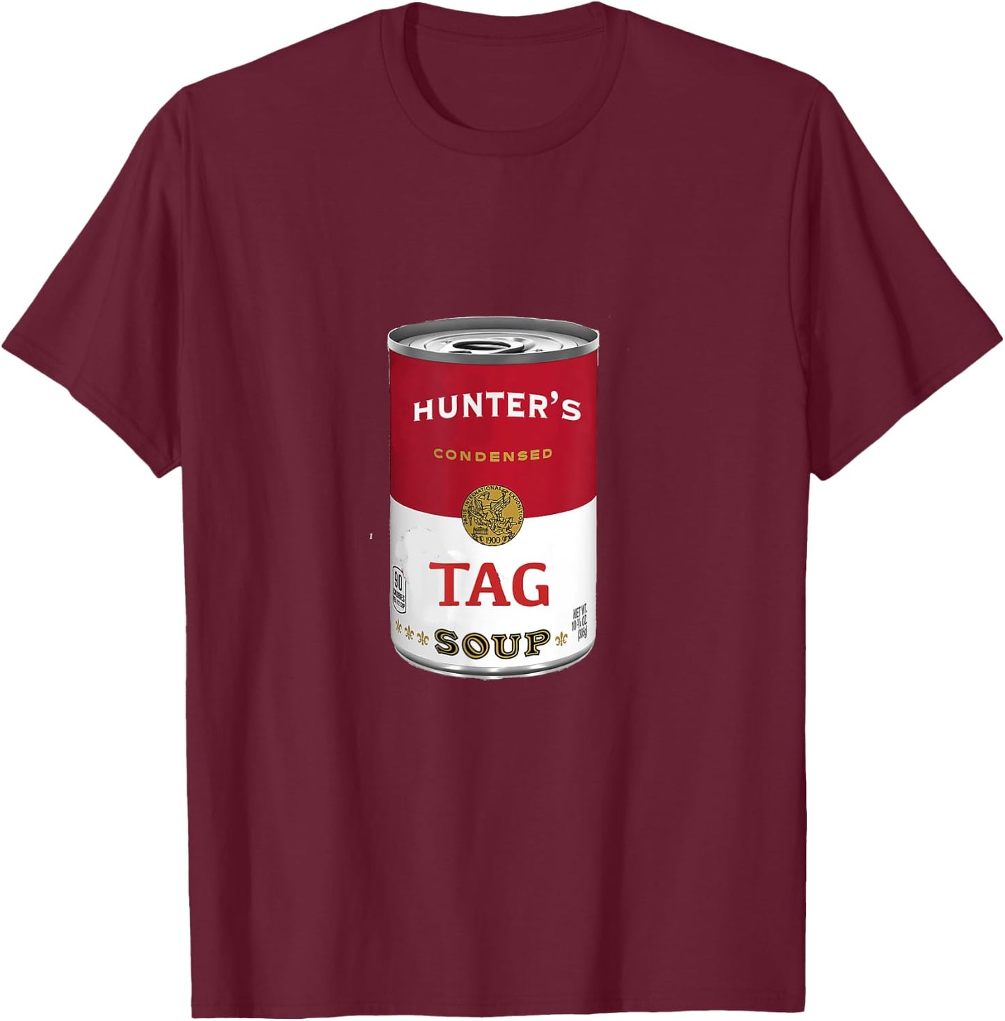 Funny Deer Hunting Tag Soup T-Shirt - T-Shirt | Maroon