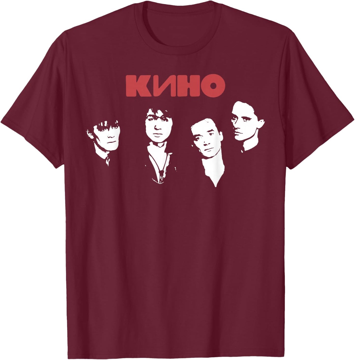 Wiktor Zoi Rock Musician Russia Cinema USSR T-Shirt - T-Shirt | Maroon