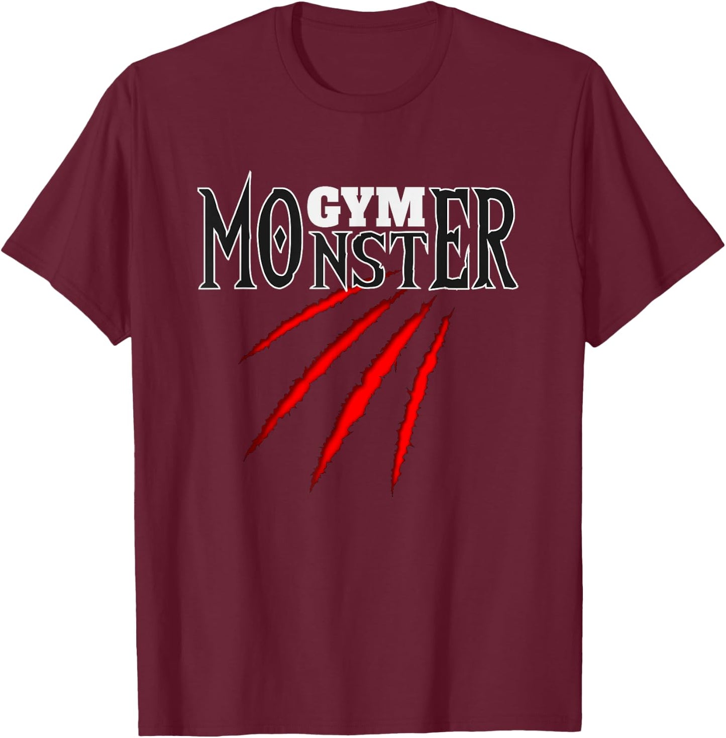 Gym Monster | Sport bodybuilding weight training Gym T-Shirt - T-Shirt | Maroon