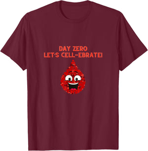 Bone Marrow Transplant Day-Zero Cancer Fighter Tops & Gear T-Shirt - T-Shirt | Maroon