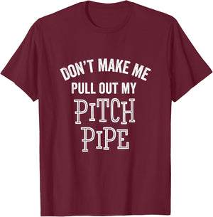 Funny Pitch Pipe Barbershop Quartet Music Teacher Gift Men Women Girls Kids T-Shirt - T-Shirt | Maroon