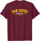 San Diego California America's Finest City 619 858 760 T-Shirt - T-Shirt | Maroon