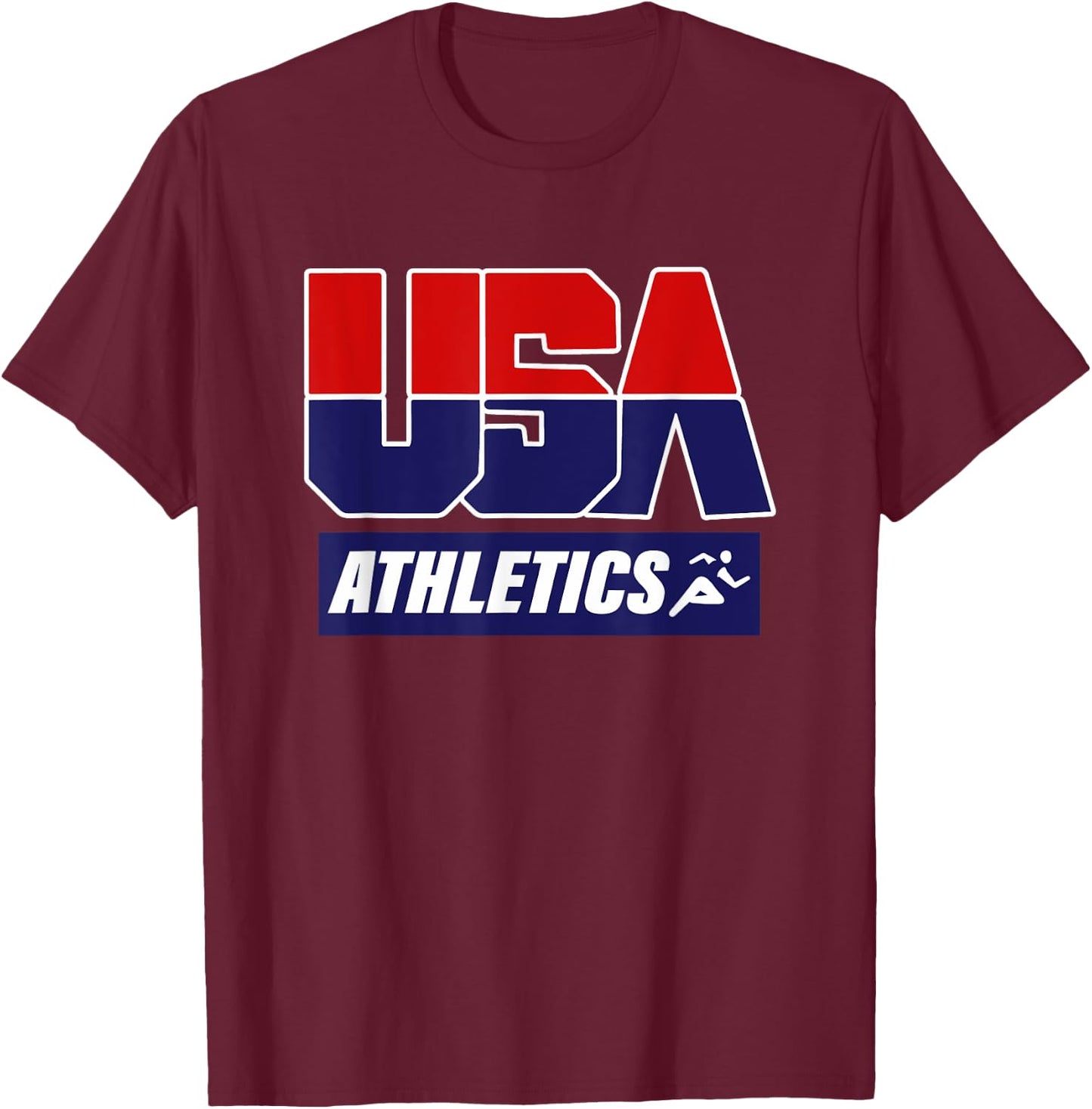 Athletics 2021, Track and Field, Running USA Team T-Shirt - T-Shirt | Maroon