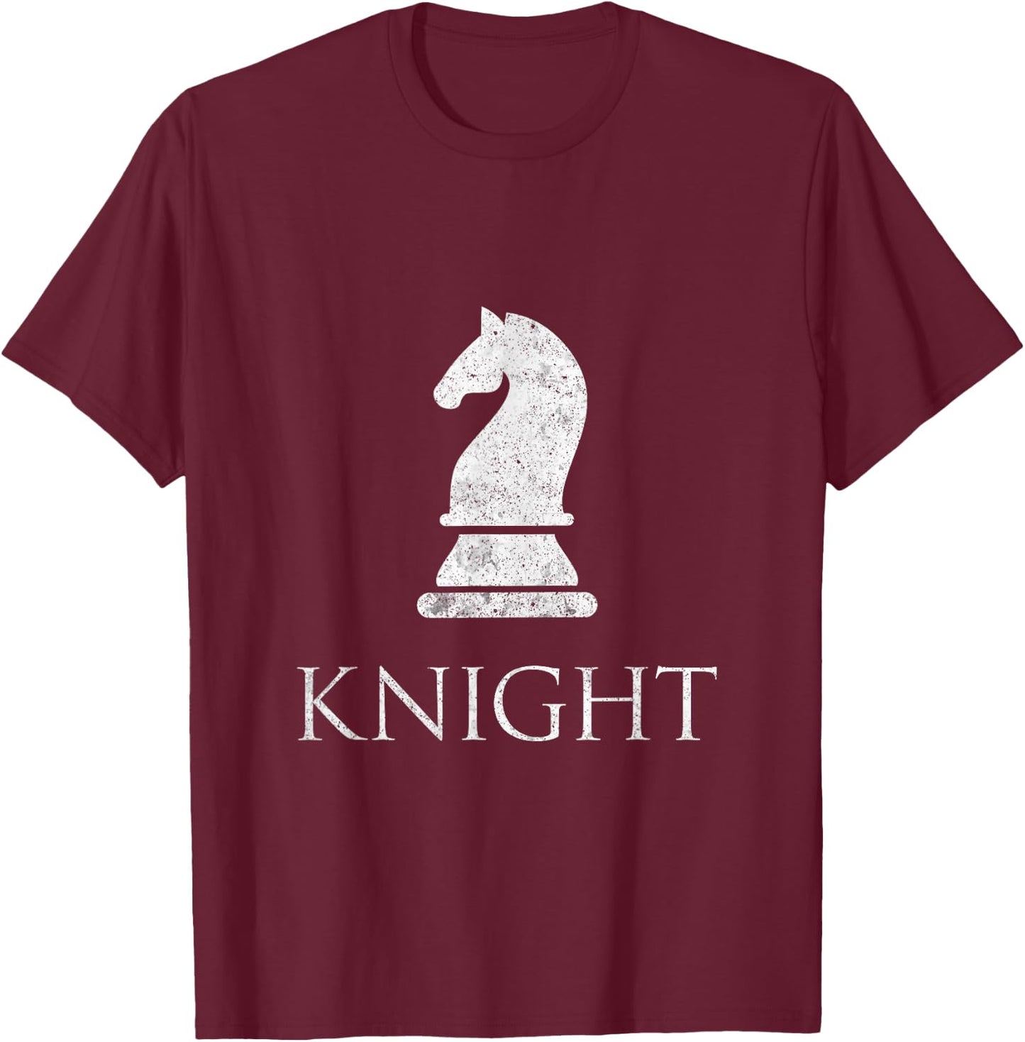 Knight Chess Piece Game Matching Simple Halloween Costume T-Shirt - T-Shirt | Maroon