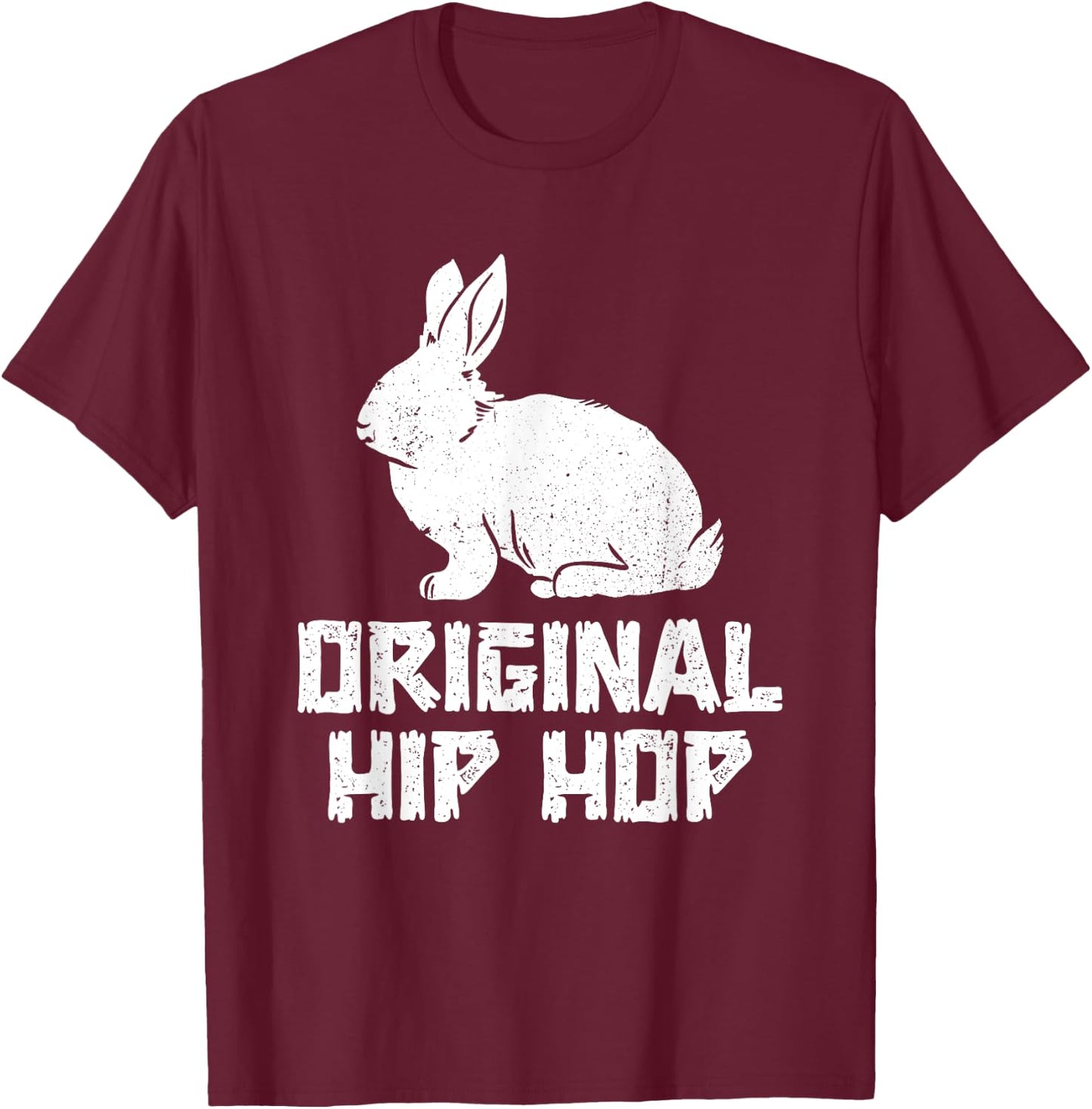 Original Hip Hop Bunny Easter Day Vintage T-Shirt - T-Shirt | Maroon