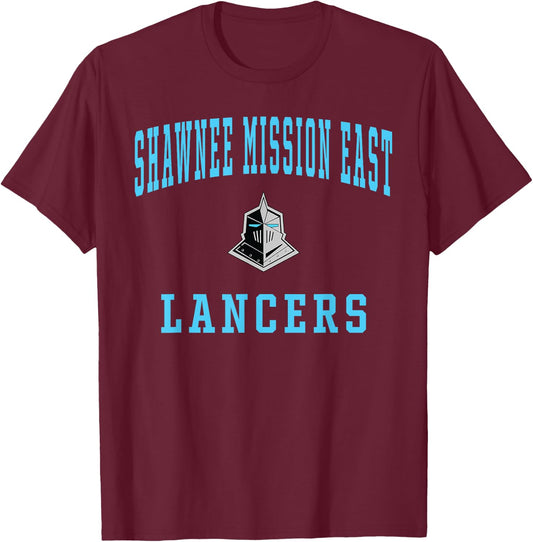 Shawnee Mission East High School Lancers T-Shirt - T-Shirt | Maroon